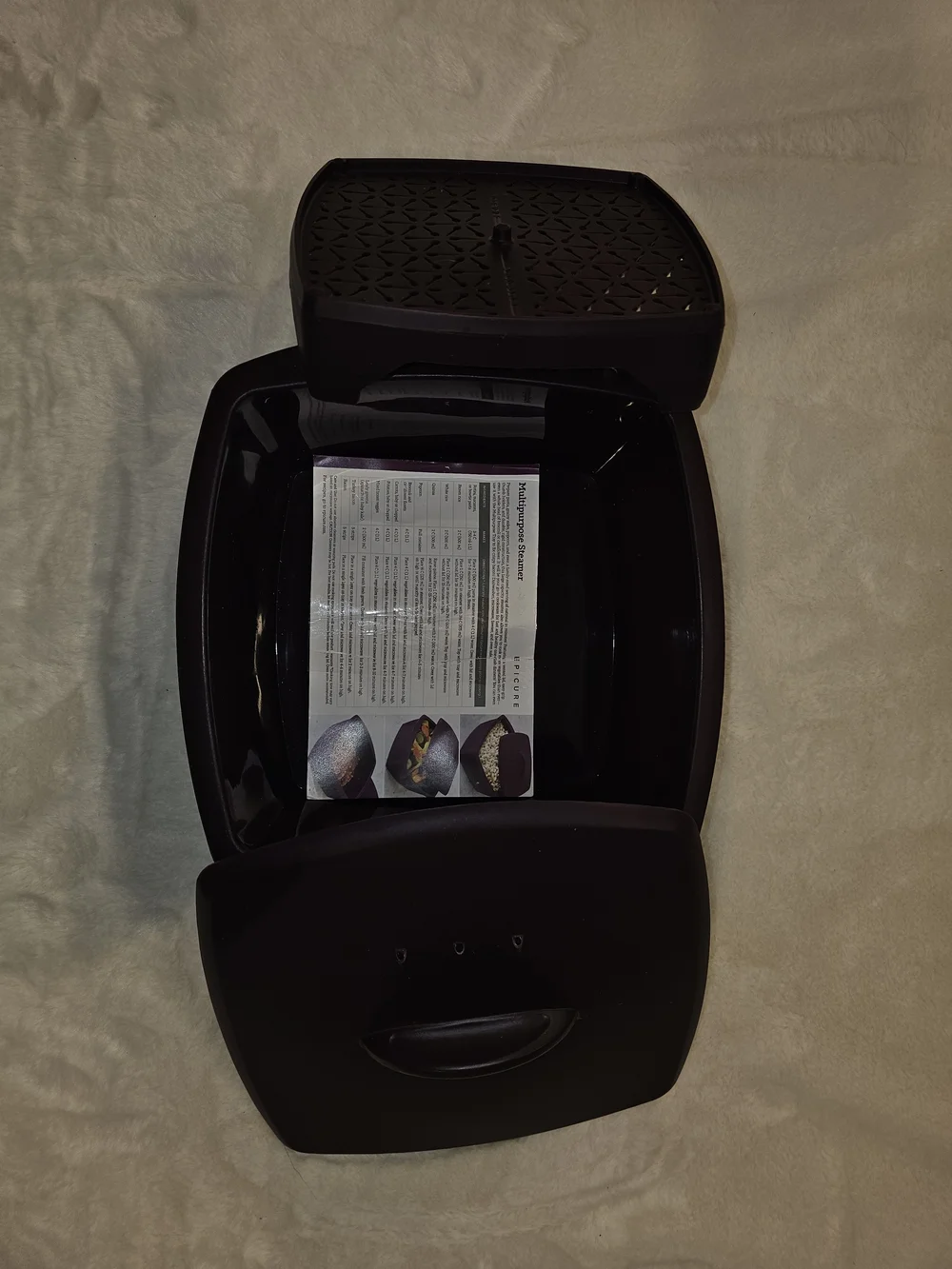 Epicure Purple Silicone Multipurpose Microwave Steamer 14 Cup